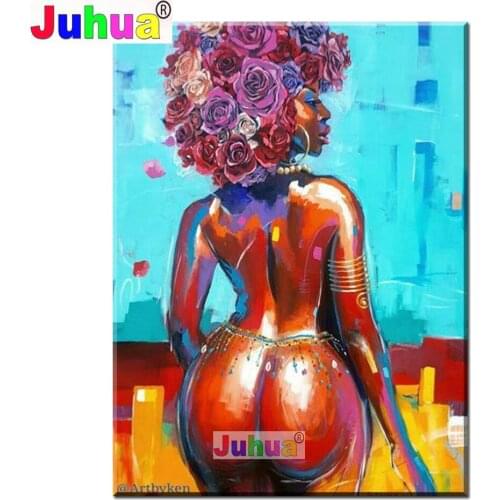 African American sexy black Queen DIY Diamond Embroidery Diamond Painting Full Square Rhinestone Mosaic Picture 5D Handmade Gift