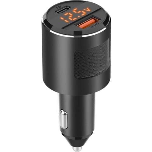 USB C Car Charger PD3.0 & QC3.0 Dual Port 65W Fast Car Charger For IPhone Xiaomi Mobile Phone Galaxy Dell XPS 13 ForHuawei