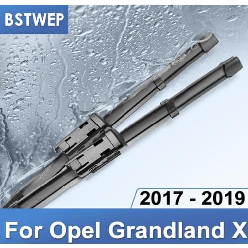 BSTWEP Windscreen Wiper Blades for Opel Vauxhall Grandland X Fit Push Button Arms 2017 2018 2019