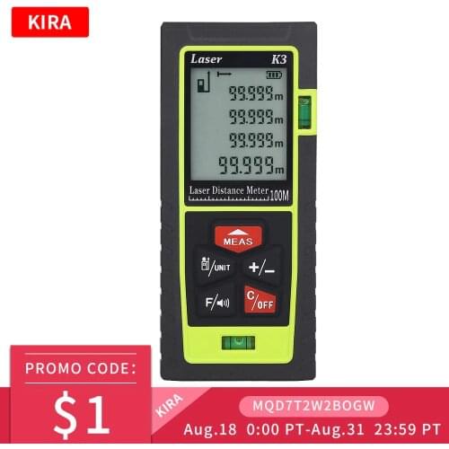 KIRA laser rangefinder distance meter 100m 70m 50m 40m laser tape range finder build measure digital ruler trena roulette
