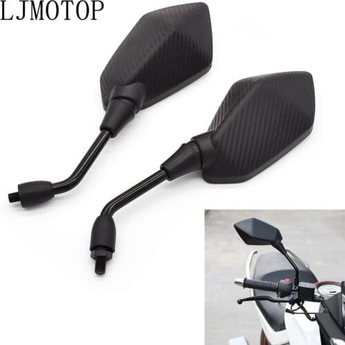 For Suzuki GSF600 Bandit BURGMAN 400 GS 1000 500E GSX250 Universal 10mm Motorcycle Rearview Mirrors Scooter Moto Side Mirrors