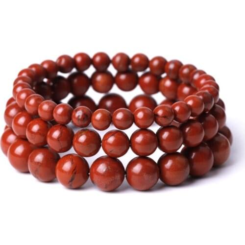 Lover Couple Red Stone Beads Strand Bracelet Buddha Beaded Yoga Friendship Strench for Women Men Jewelry Braclet Braclets