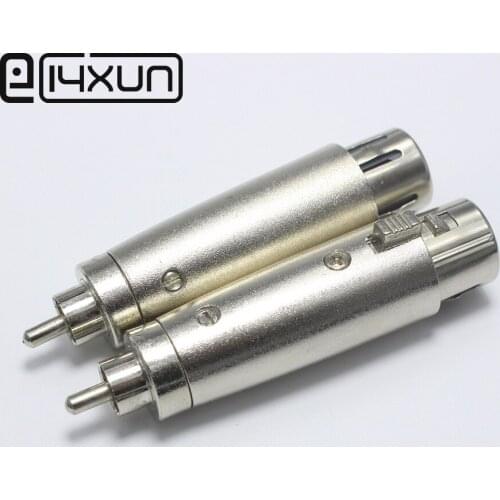 EClyxun 10Pcs/lot RCA Male Plug to XLR 3Pin Female jack AV Audio Connector MIC Plug Socket Karaoke Speaker Adapter