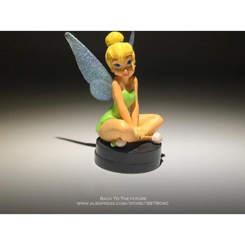 Disney Tinker Bell Princess Cartoon 8cm sitting posture Action Figure Anime Mini Collection Figurine Toy model children gift