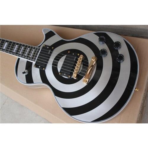 Electric guitar Silver Ring Black EMG pickup free delivery