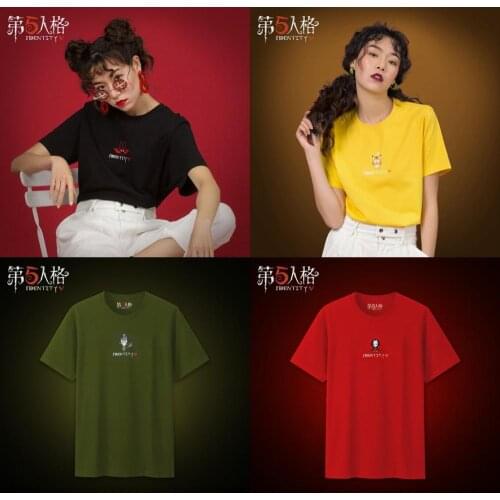 Game Identity V T shirt Jack Alexander Mr.Whisker Michiko Anime Cosplay T-shirt Men Women Short Sleeve Tee Summer Cotton Tops