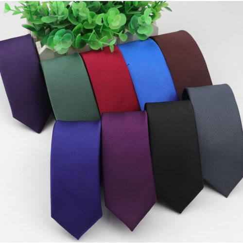 Hight Quality 1200 Needles Necktie 5cm Width Solid Color Ties Gentleman Narrow Men Polyester Gravata Tie Formal Skinny Size