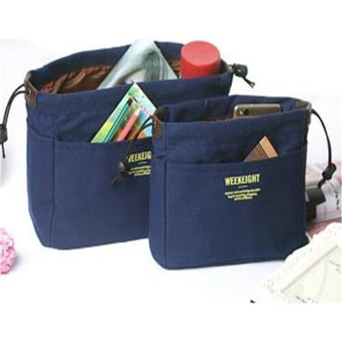 Canvas Makeup Bag Organizer Insert Bag Handbag Organizer Multi-functional Storage Bags Travel Necessaries Toiletry Beauty Case