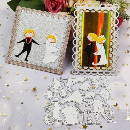 Wedding Series Metal Cutting Dies Stencil DIY Scrapbooking Album Paper Card Template Mold Embossing Decoration J02 21 Dropship