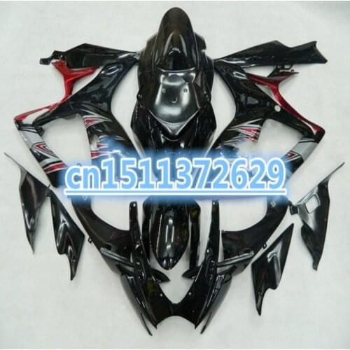 Red+Black full 100%NEW K6 fairing for A GSXR600 750 GSXR600 GSXR750 GSX-R600 750 K6 06 07 2006 2007 body kit