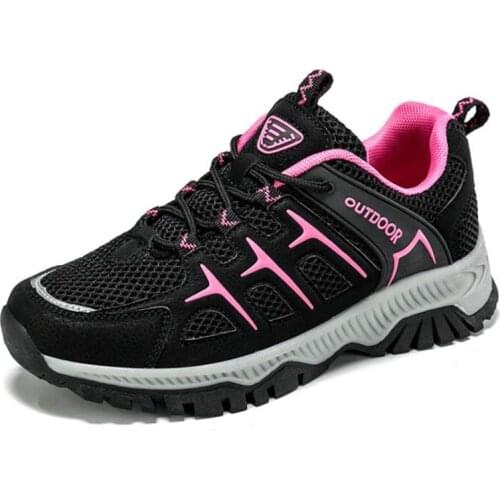 Fashion Mens Outdoor Cool Hiking Shoes Breathable Anti-skid Rock Climbing Shoes Man High Quality Couple Trekking Trail Sneakers