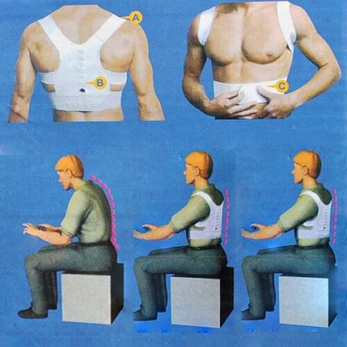 Magnetic Therapy Posture Back Shoulder Corrector Support Brace Belt EK-New