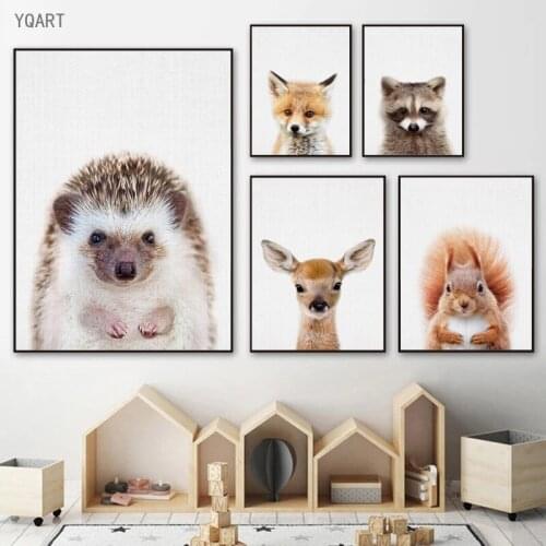 Cute Rabbit Canvas Posters and Prints Wall Pictures for Children Bedroom Animal Paintings Modern Home Wall Decoration