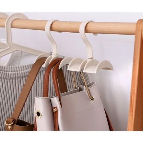 Nordic dormitory multifunctional closet hanger nail-free hook, tie bag storage rack hanger hook