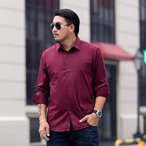 10XL 8XL 6XL 5X Spring Men Casual Shirts Long Sleeve Brand Printed Business Casual Formal Business Print autumn Men Dress Shirt
