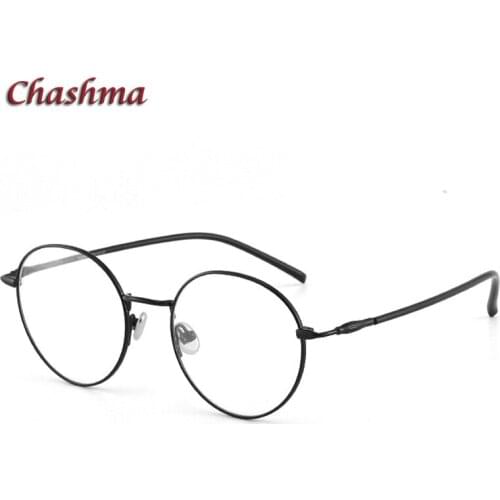 Retro Pure Titanium Men Round Ultra Light Optical Spectacles Glasses Frame Women Fashion Vintage Eyeglass