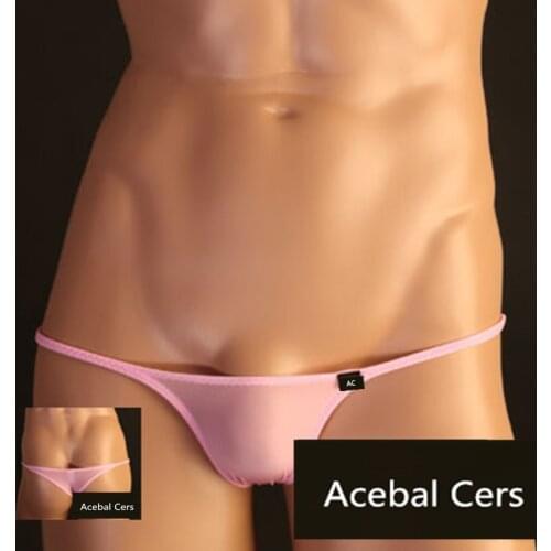 2019 Acebal Cers TM gay men underwear sexy mens underwear High Quality Mens Bikini Sexy Cueca Black white yellow sky blue