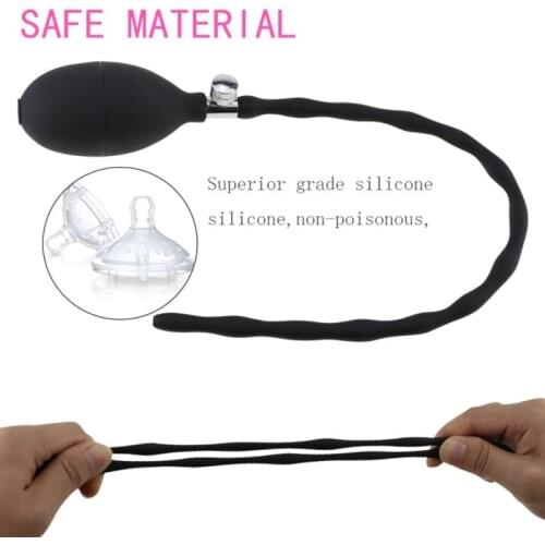 Male masturbator inflatable penis plug urethral catheter silicone urethral dilator urethral sound adult sex toy for mens