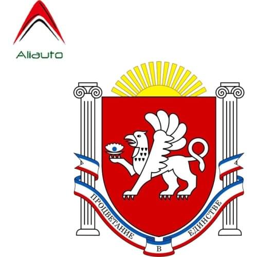 Aliauto Personality Crimea Shield Coat of Arms Car Sticker Sunscreen Waterproof Reflective Decal Accessories PVC,12cm*11cm