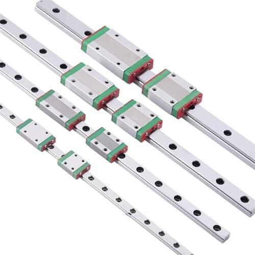 Cnc 3d Printer linear guide Rail MGN7 MGN12 MGN15 MGN9 Block 30mm to 1500mm Carriage Part Miniature Bearings linear rails router