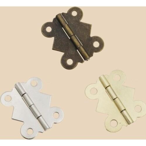 New 2000pcs/lot Mini Butterfly Door Hinges 20mm x17mm Bronze Cabinet Drawer Jewellery Box Decorate Hinge For Furniture