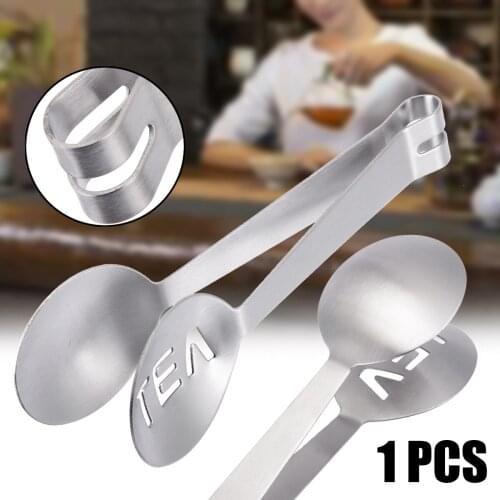 New Stainless Steel Tea Bag Tongs Squeezer Holder Grip Spoon Mini Sugar Tea Clip Herb Grip Tongs Reusable Kitchen