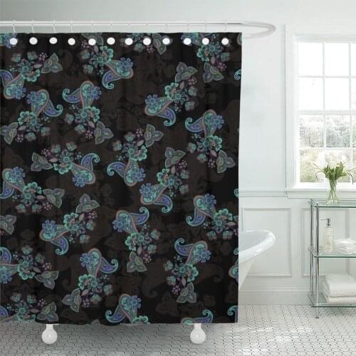 Orange Russian Traditional Flower Eastern Abstract Beautiful Bouquet Celebration Shower Curtain Waterproof Polyester Fabric