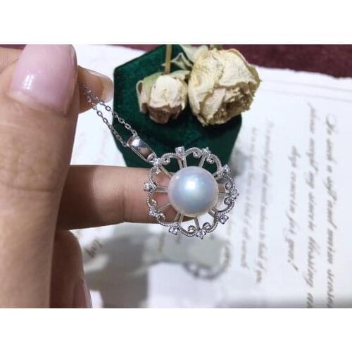 Charm New 925 Sterling Silver Pendant Base Findings Jewelry Parts Fittings Accessories for Pearls Stones Beads Coral Agate