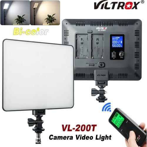 VILROX VL-200T Portable LED Video Light 3300k-5600K Photographic Lighting Studio Bi-color Lamp For YouTube TikTok Live Stream