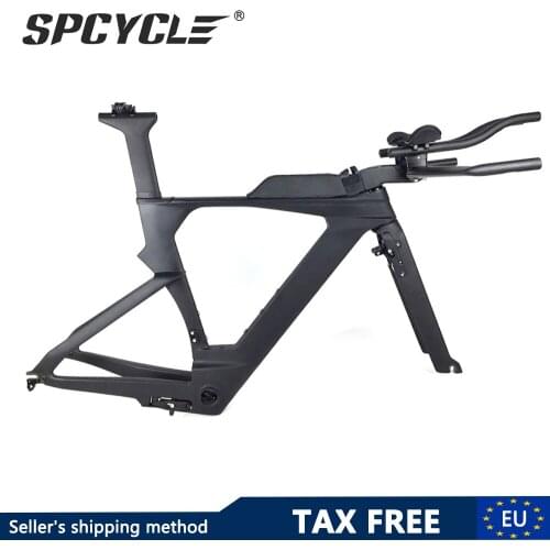Spcycle 2018 Full Carbon TT Bicycle Frames TimeTrial Triathlon Carbon Bike Frames Track Bicycle Framesets TT Carbon Handlebars