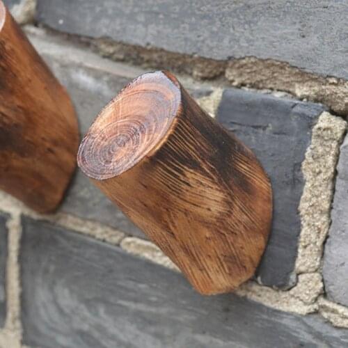 1pcs Random Handmade Real Natural Wood Tree Branch Wall Hook Vintage Decorative Wood Hooks Garden Wall Wooden Hanger Decoration