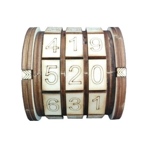 Three password Wooden Cryptex gift ideas wedding Christmas gift marry lover escape chamber room props Fun Toys party favors