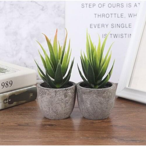 Home Garden Decoration Green Artificial Succulents Plants Desktop Mini Small Bonsai Bedroom Living Room Ornament Party Supplies