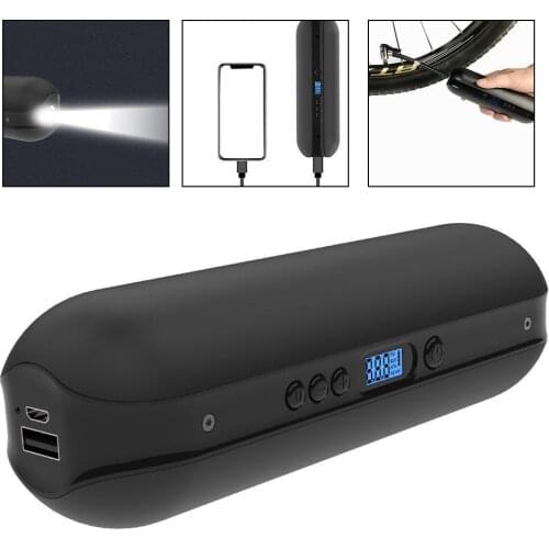 Bicycle Pump 150PSI Rechargeable Electric Inflator Portable Car Bike Pump Auto Compressor Air Pressure Pump Cycling Tire Pump