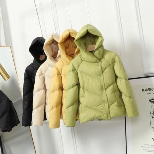 2021 Winter 90% Duck Down Coat Women Down Jacket Loose Fit Bread Puffer Coat Hooded Thickness Casual Female Snow Overcoat Parka
