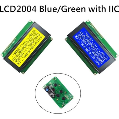 LCD2004 I2C 2004 20x4 2004A Blue/Green Screen SPLC780D AIP31066 Character LCD IIC Serial Interface Adapter Module