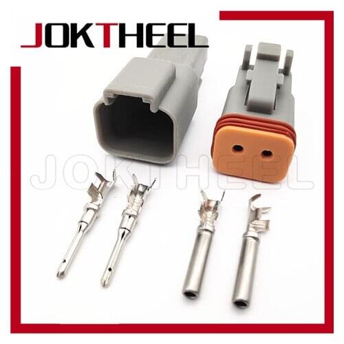 1/5/10/20 sets kit gray DT06-2S DT04-2P Deutsch DT 2 Pin male female automotive electrical wire plug Boot Amphenol connector
