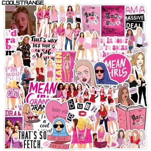 10/30/50Pcs American Classic Movies Mean Girls Stickers Toy For Luggage Notebook Helmet Decal Computer Refrigerator Guitar