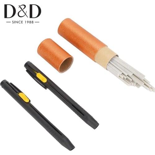 20Pcs Fabric Marker Pen Refills & 2pcs Sewing Chalk Pen Case DIY Sewing Tailor Chalk for Leather Fabric Craft Sewing Accessories