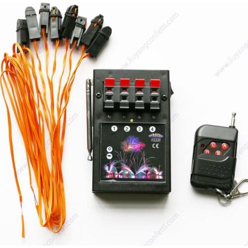 4 Channel Remote Control Firework Firing System with 8 pc Talon Electric Igniter Ematch Pyrotechnic Display Shooting Ignitor sfx