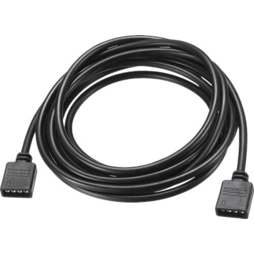 4PIN DC12V RGB Extension Cable 0.3m 1m 2m 3m 5m 10m Black White Copper Extend Wire With Needle For 2835 5050 RGB LED Strip