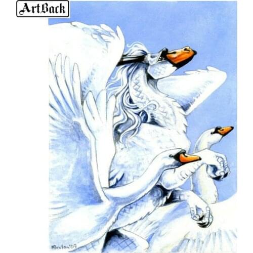 5d diy diamond painting crane bird pattern full square 3d diamond embroidery diamond mosaic kit handicraft wall sticker