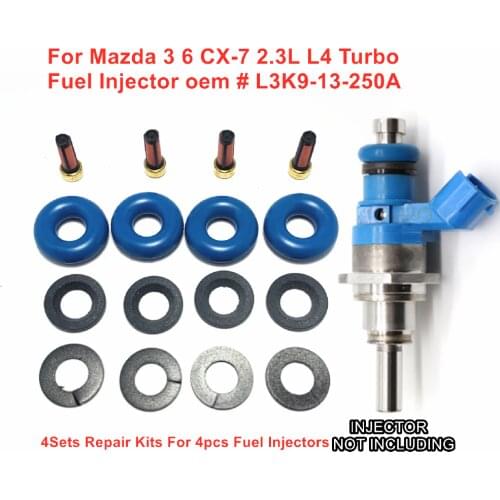 Free Shipping 6Sets GDI fuel injector repair kit For Mazda3/6/CX-7 2.3 parts #E7T20171 L3K9 -13-250A For AY-RKG901