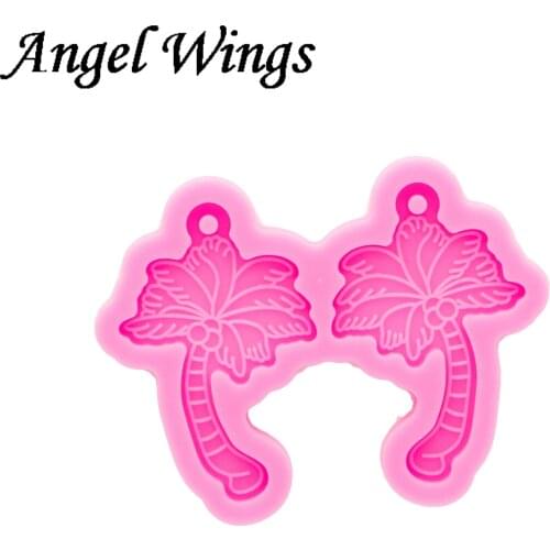 Shiny Leaves/Coconut tree/Flower/Circle with bow Earrings Resin Silicone Mold, Crafts with Epoxy DIY Resin Crafting Mold DY1011