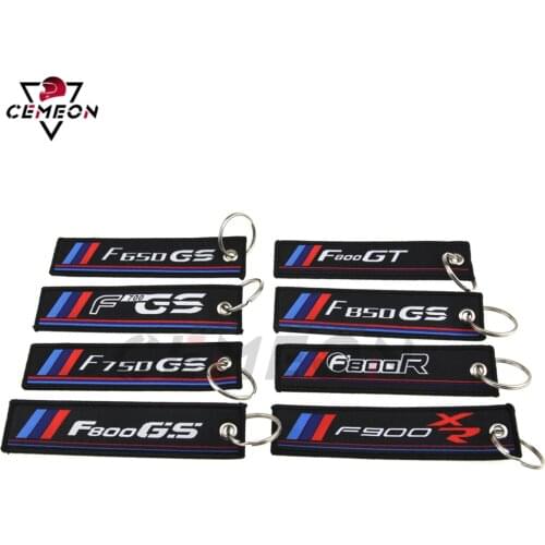 Keychain pendant For BMW F650GS F700GS F750GS F800R F800GT F800GS F850GS F900XR F900R Motorcycle badge embroidery key ring