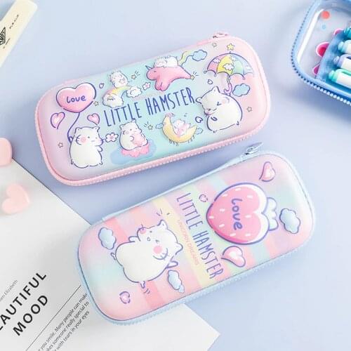 Candy Color Pencil Case Sweet Cute 3D EVA Pen Holder School Supplies Stationery Pouch Ruler Storage Gift Box Icecream Kawaii O