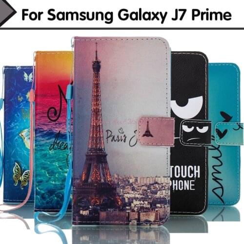 Flip Case Cover for Samsung Galaxy J7 J 7 Prime J7Prime SM G610K G610Y G610F DS SM-G610F SM-G610F/DS SM-G610Y Phone Bags Coque