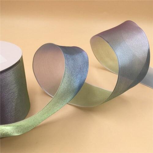 2-1/2 inch 25Yards Wired Edges Printing color Ribbon for Gift Box Wrapping Festival Decoration 25 Yards Spool 2-1/2" N2235