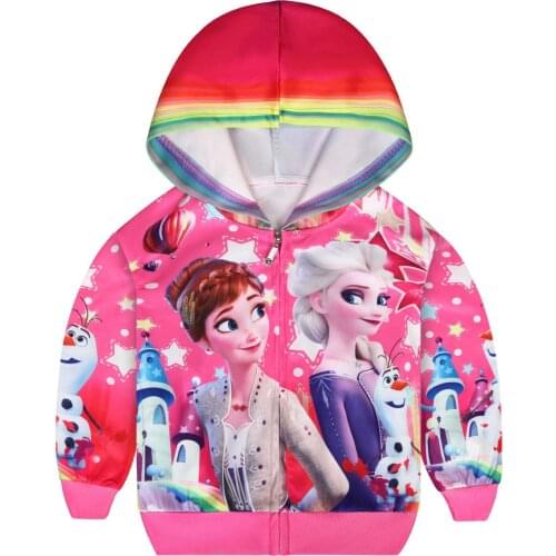 Spring Autumn Cartoon Elsa Anna Olaf Hoodies Kid Sweatshirt Baby Boy Girl Costume Clothing Children Sport Long Sleeve T-Shirt