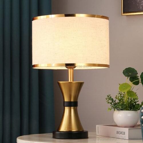 European Led Table Lamps Modern Black Gold Iron Desk Lamp Bedroom Bedside Stand Light Fixture Kids Living Room Office Study Lamp